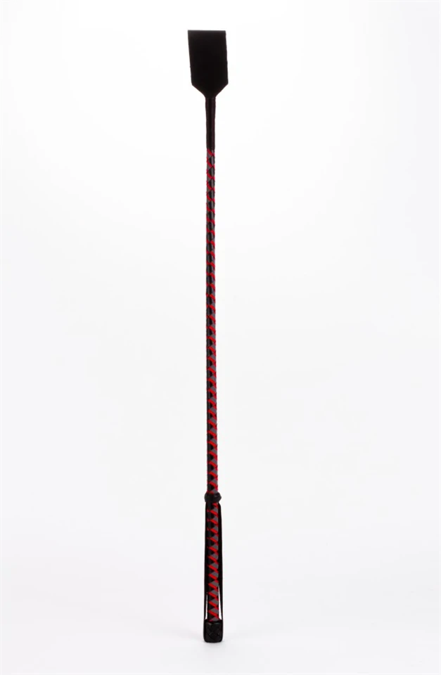 Leather Stick with Neon Strip and Nubuck Leather Top Red