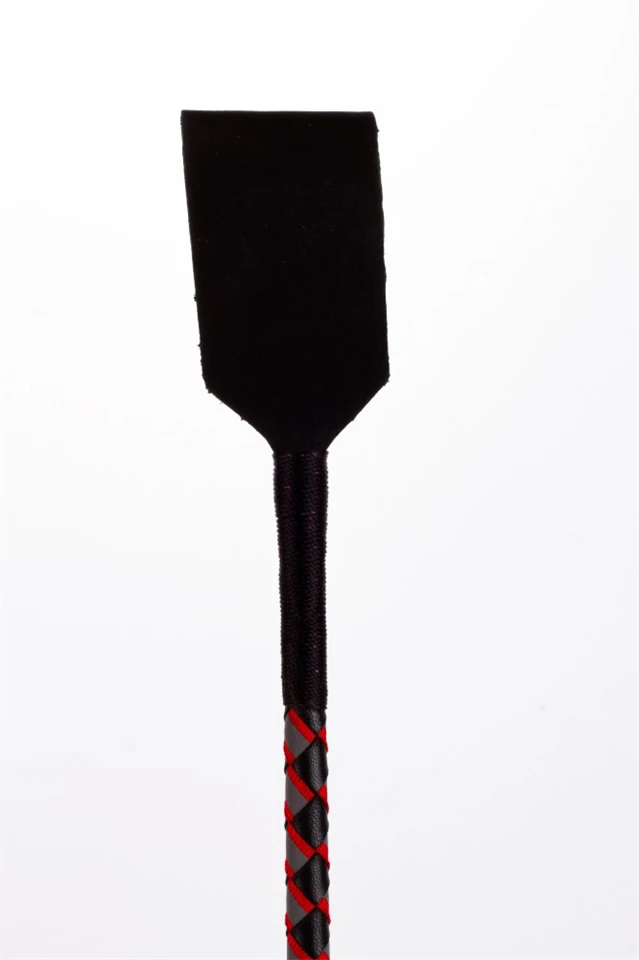 Leather Stick with Neon Strip and Nubuck Leather Top Red