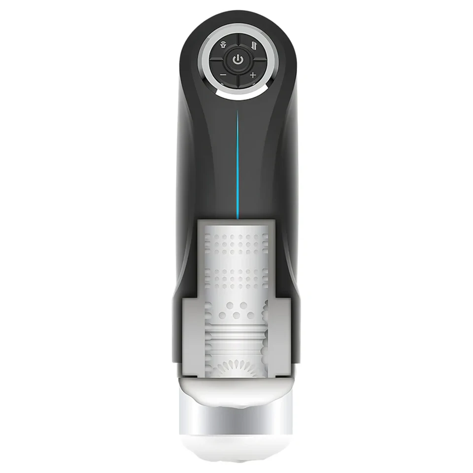 JamyJob - fel-le mozgó, rezgő maszturbátor (fekete)