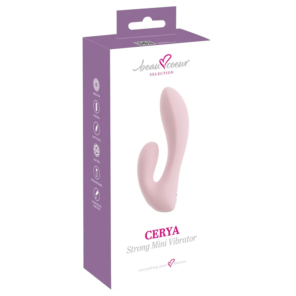Beau Coeur Cerya - mini csiklókaros vibrátor (halvány pink)