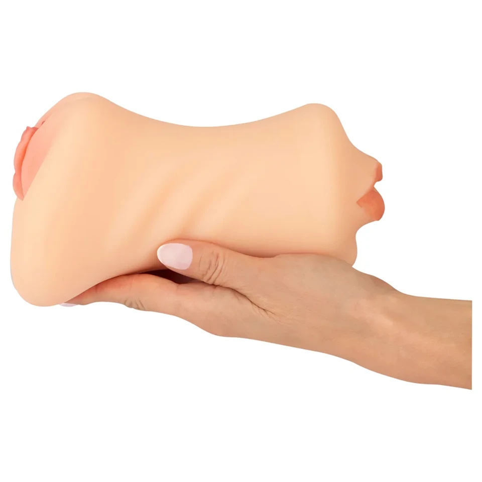 Nature Skin - punci és száj maszturbátor (natúr)