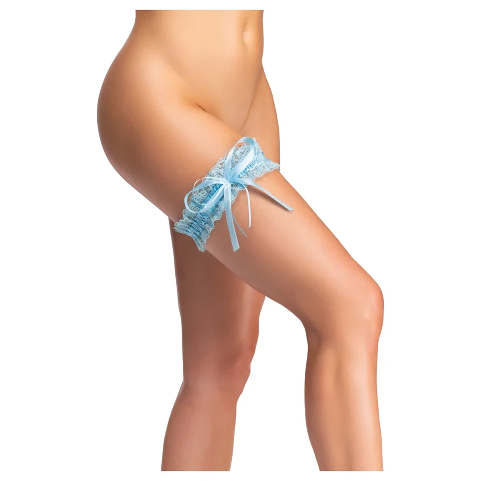 Cottelli - masnis csipke harisnyakötő - S-L (kék)