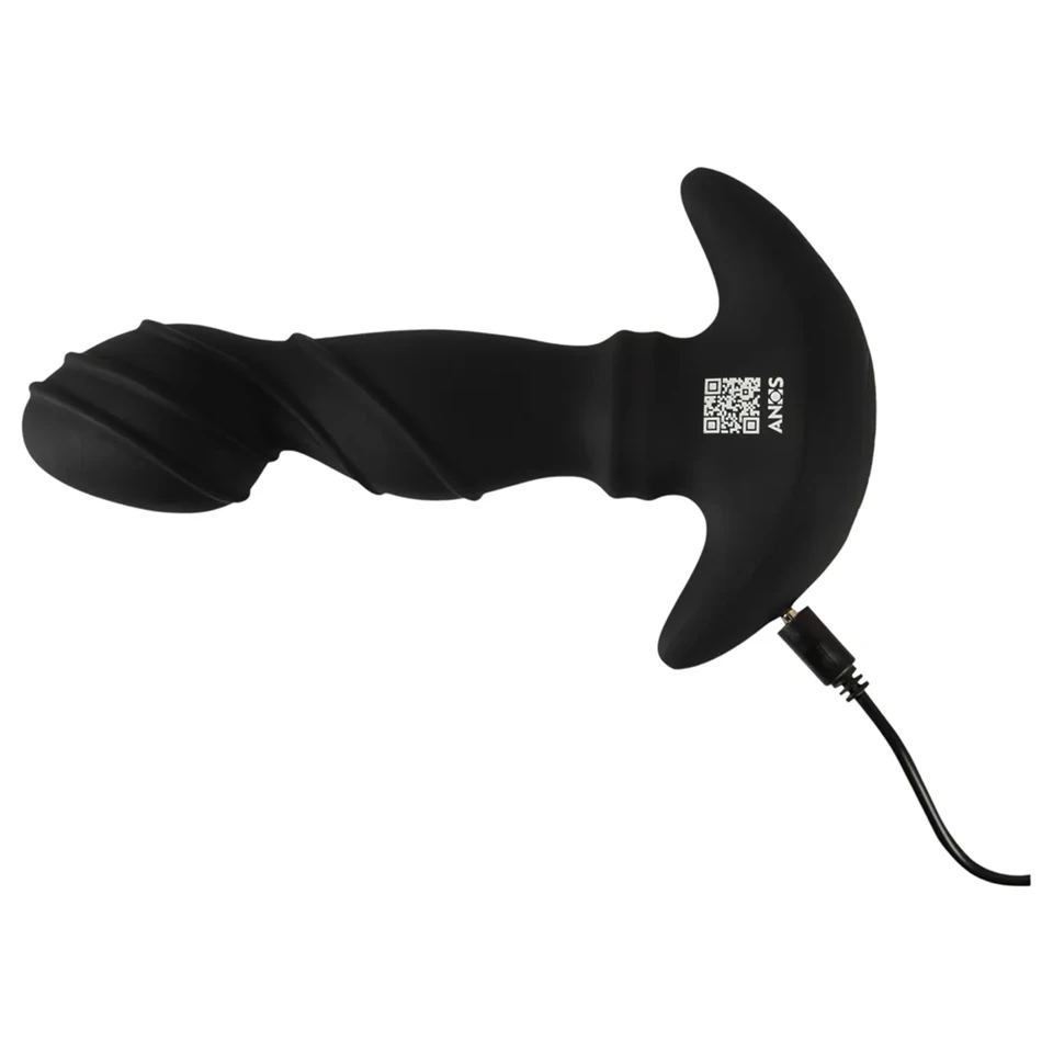 ANOS - mozgó gyűrűs prosztata vibrátor (fekete)