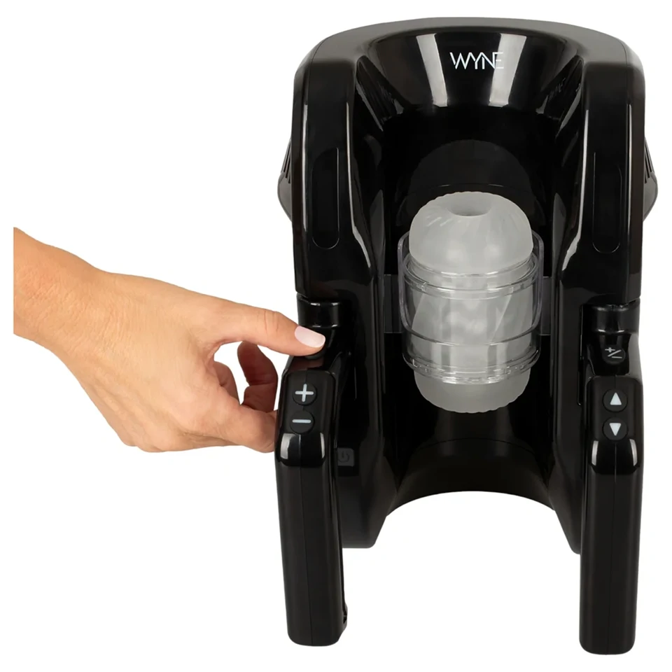 WYNE 10 - automata maszturbátor kapaszkodóval (fekete)