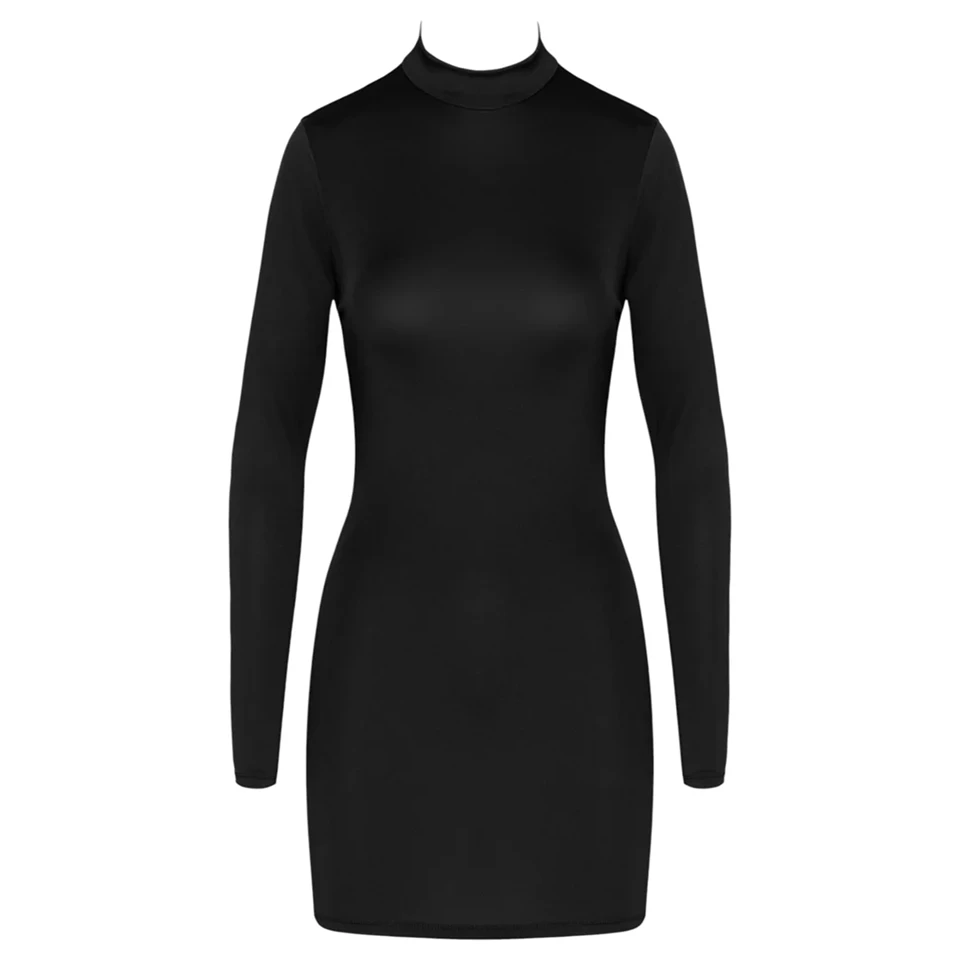 Cottelli - nyitott hátú, láncos miniruha (fekete)