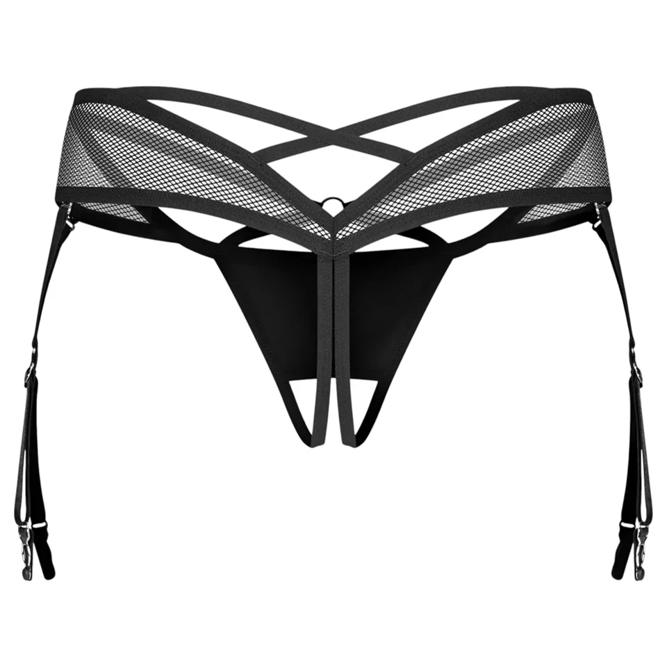 Obsessive Dominna - pántos harisnyatartó (fekete)