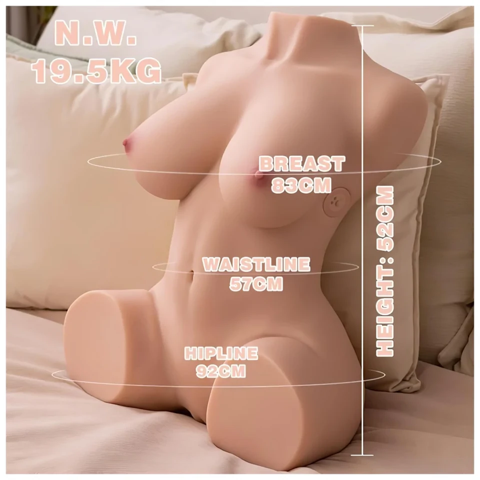 XISE Dania - torzó maszturbátor lökő funkcióval (natúr)