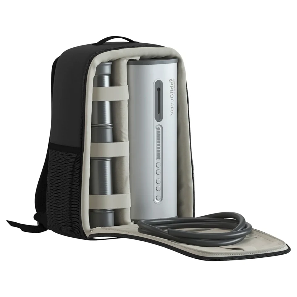 VacuGlide 2 - automata, hálózati férfi luxus maszturbátor (ezüst)