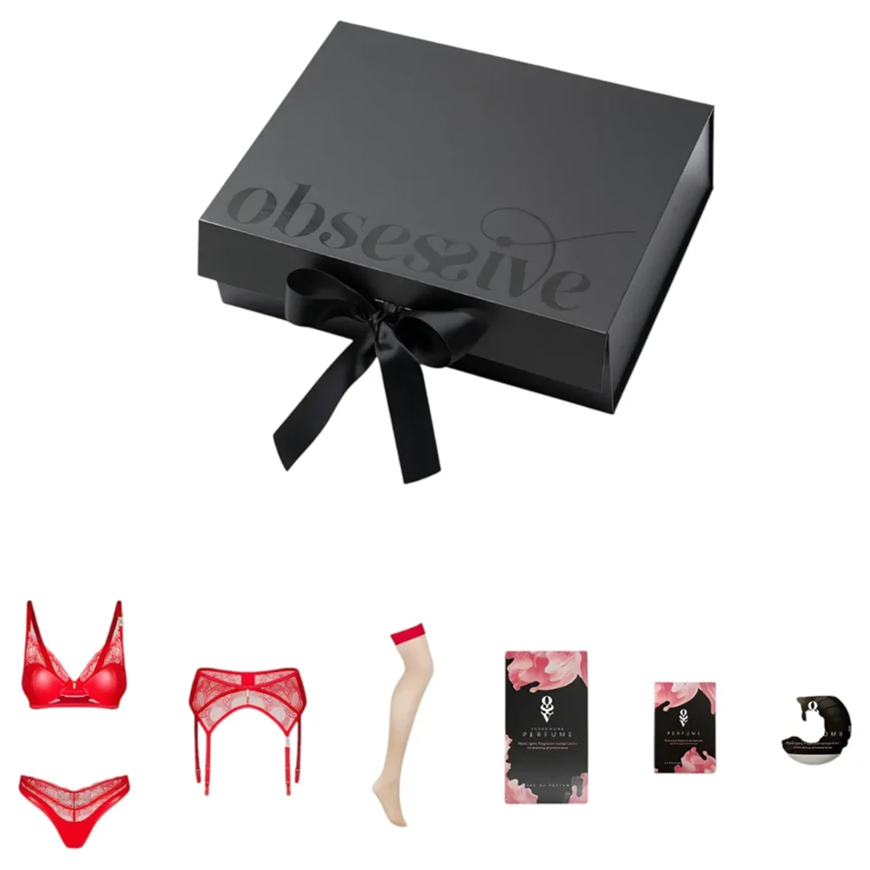 Obsessive Aloisa - fehérneműs ajándék doboz - 6 részes (piros)