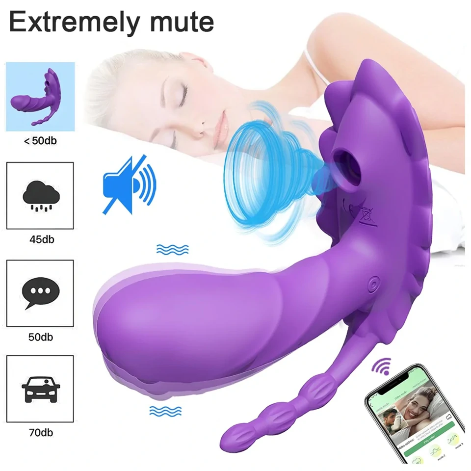 AlvUp - oks, szívó rezgő, hordható vibrátor (lila)