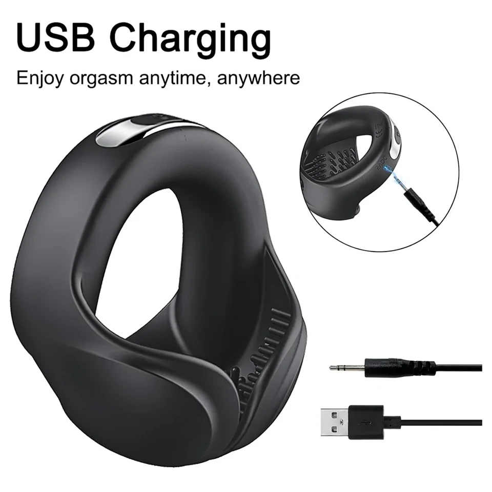 AlvUp - vibrációs péniszgyűrű (fekete)