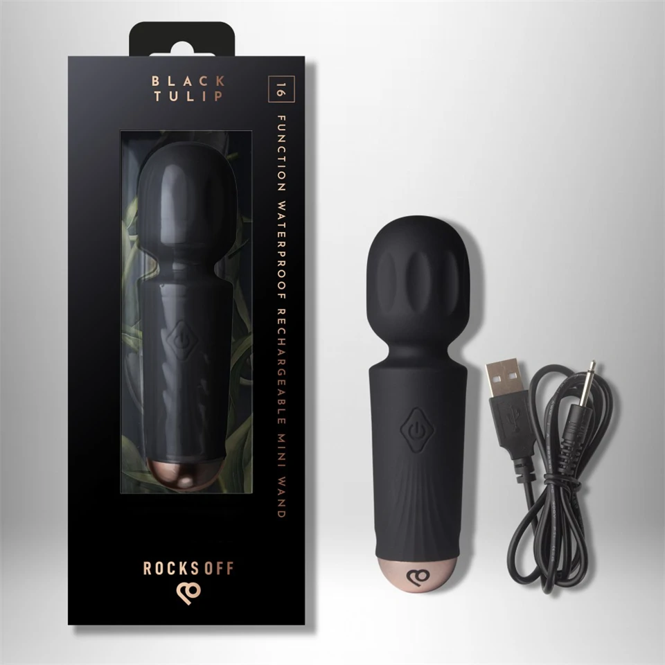 Rechargeable Mini Wand - Black Tulip
