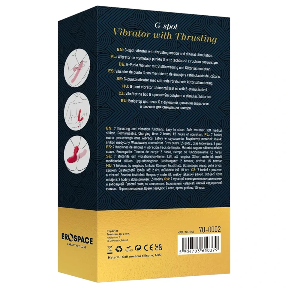 Sweet Play - 2in1 lökő és csiklóizgató vibrátor (pink)