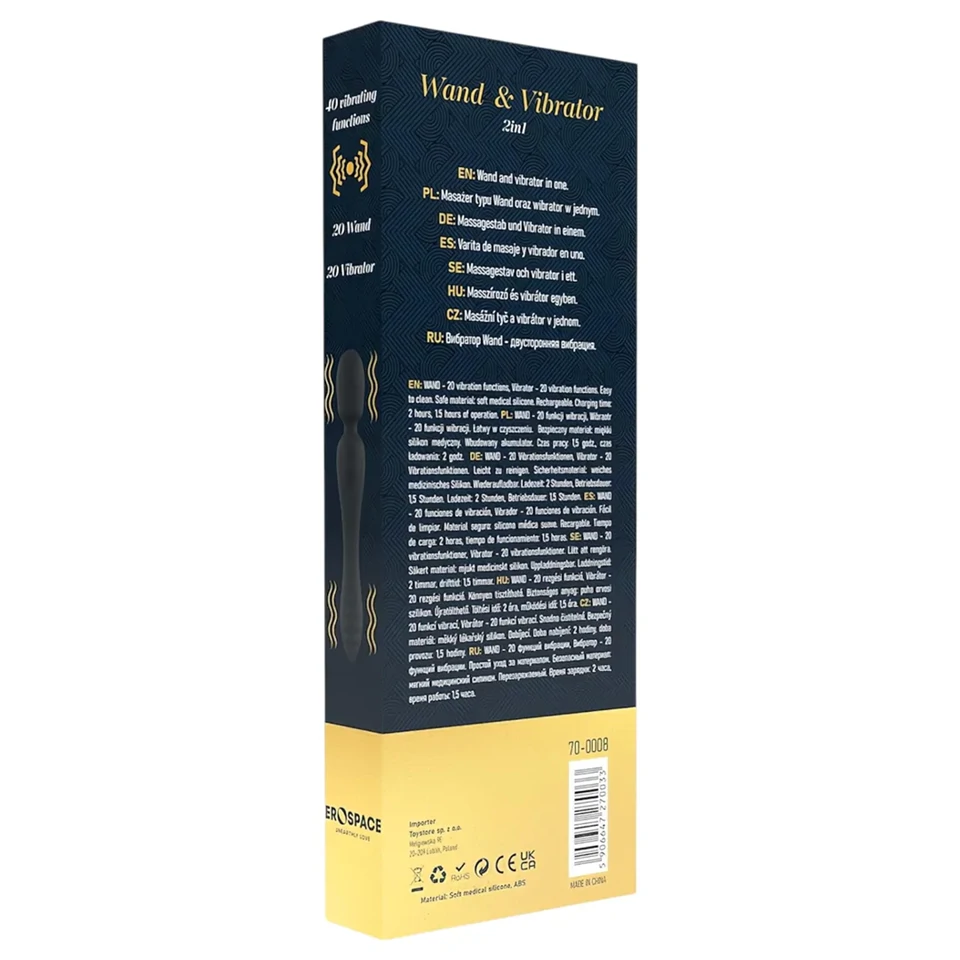 Sweet Play - masszírozós és G-pont vibrátor (fekete)