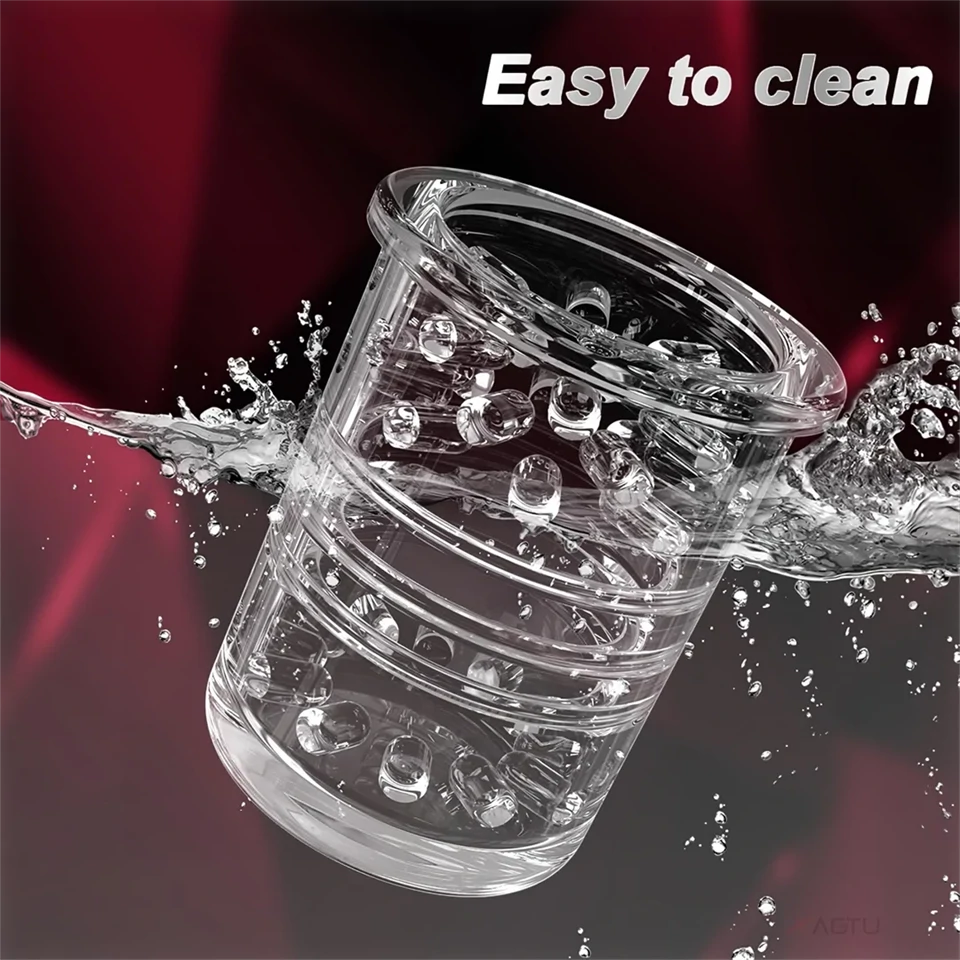 AlvUp - lökő forgó maszturbátor (fekete)