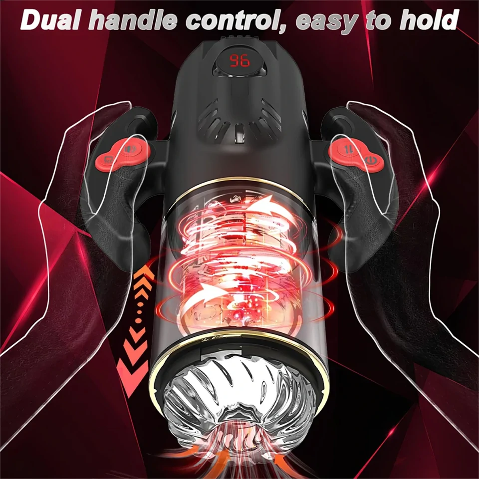 AlvUp - lökő forgó maszturbátor (fekete)