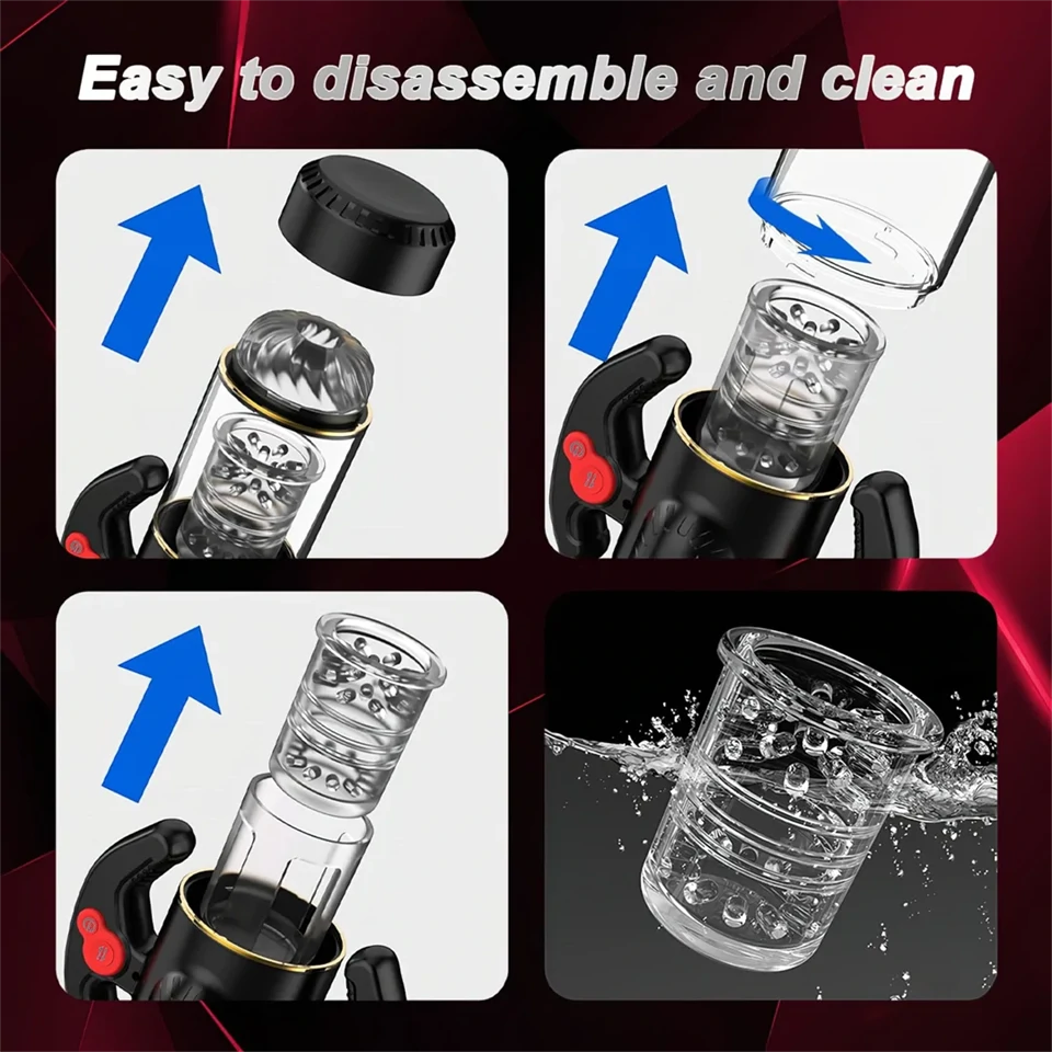 AlvUp - lökő forgó maszturbátor (fekete)