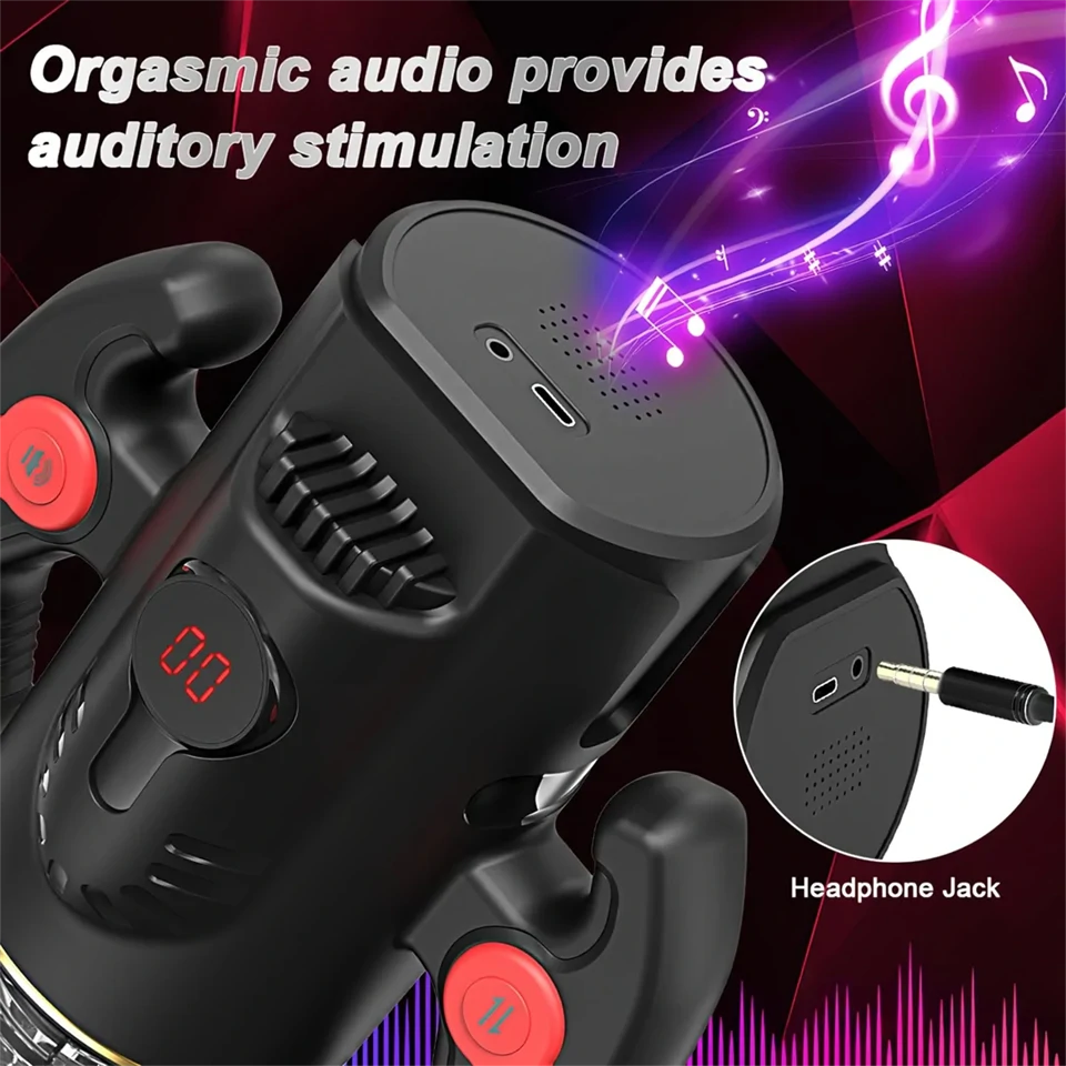 AlvUp - lökő forgó maszturbátor (fekete)