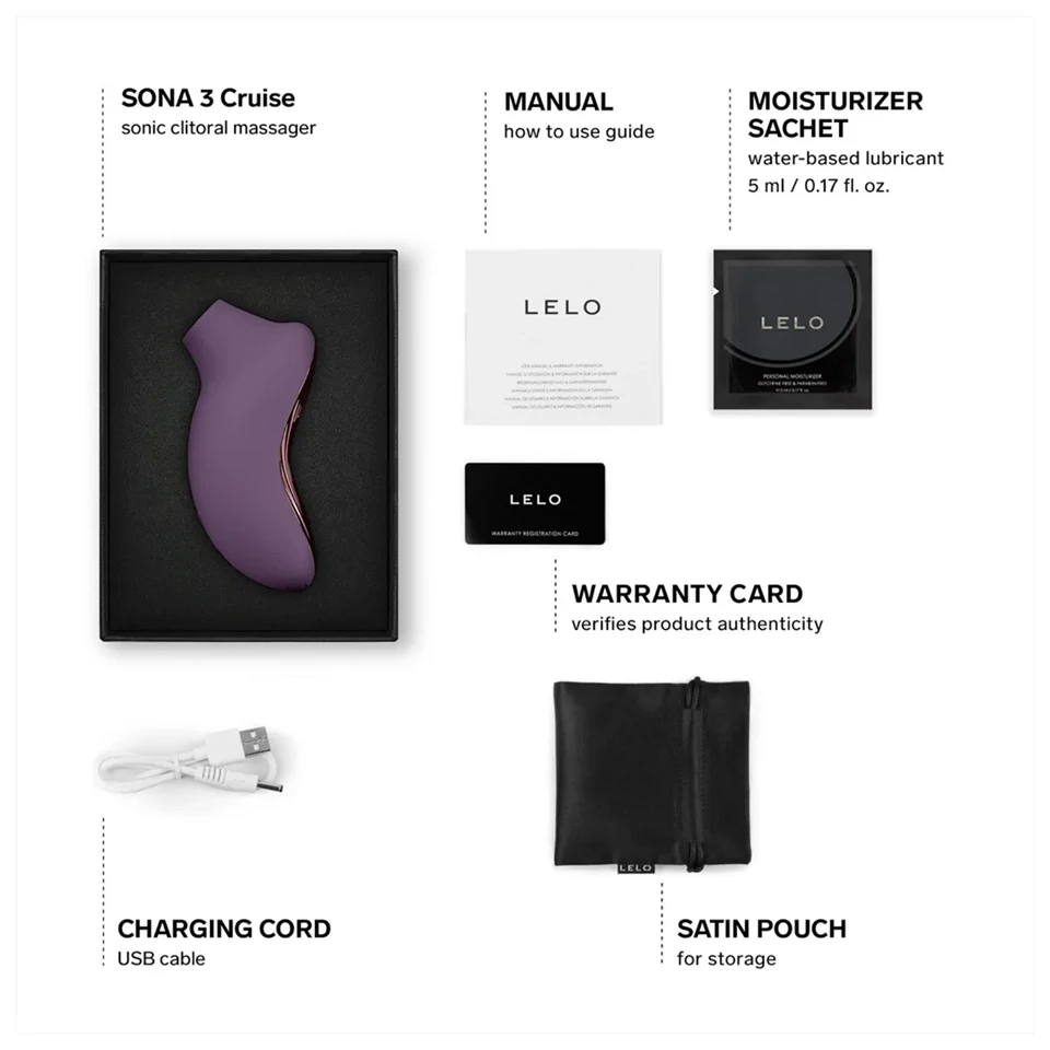 LELO Sona 3 Cruise - hanghullámos csiklóizgató (lila)