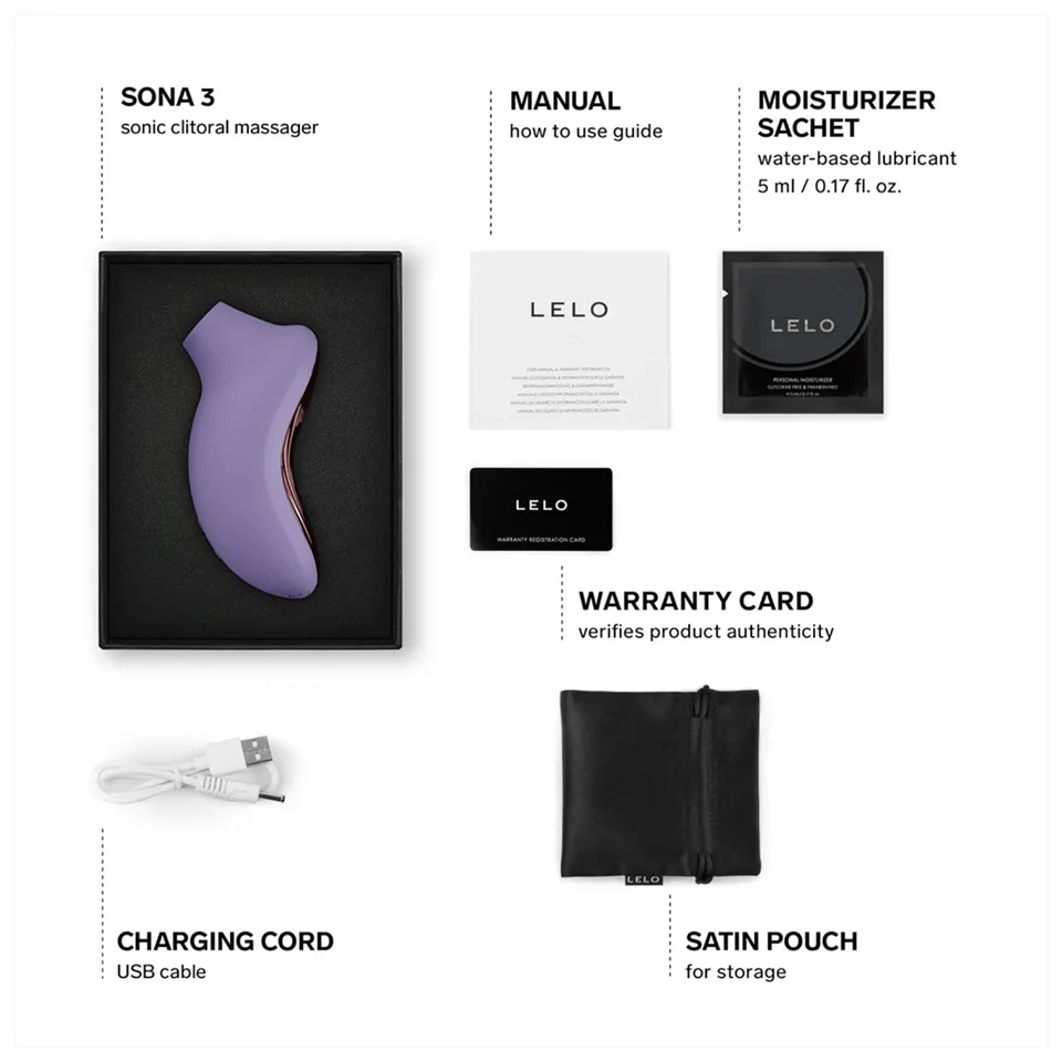 LELO Sona 3 - hanghullámos csiklóizgató (levendula)