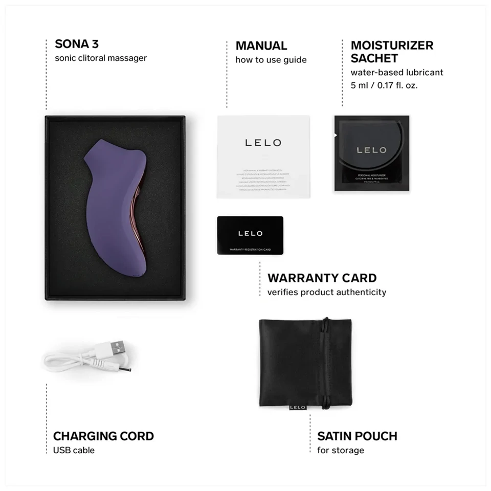 LELO Sona 3 - hanghullámos csiklóizgató (lila)