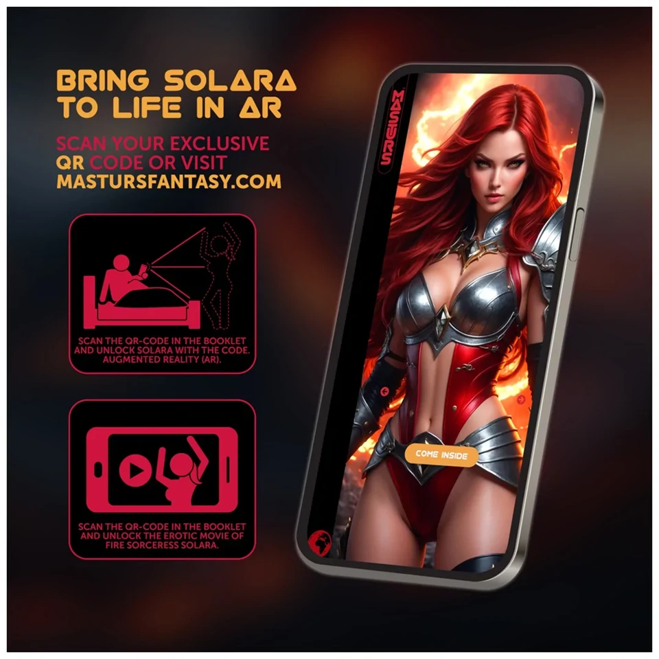 Masturs Solara - melegítő fel-le mozgó AR maszturbátor (piros)