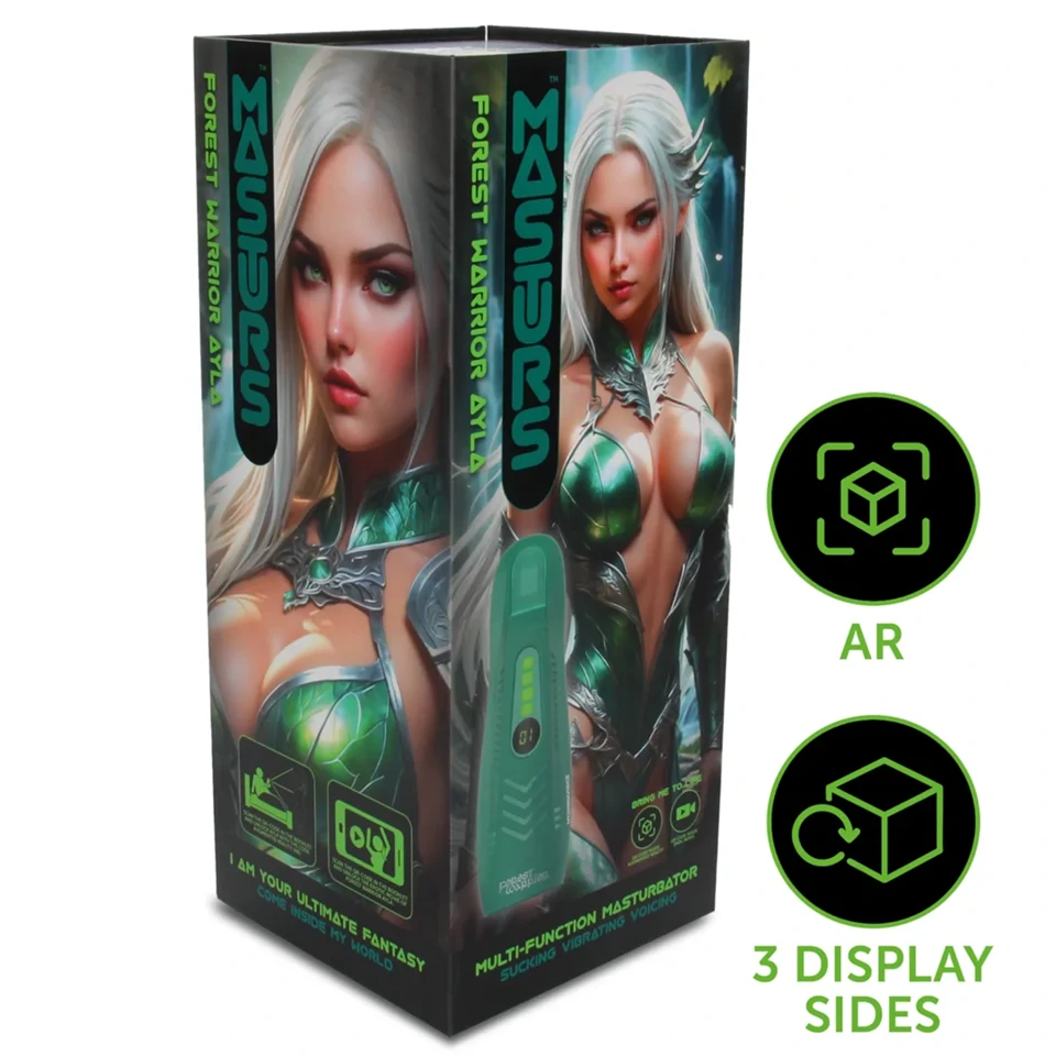 Masturs Ayla - nyögő szívó-rezgő AR maszturbátor (zöld)