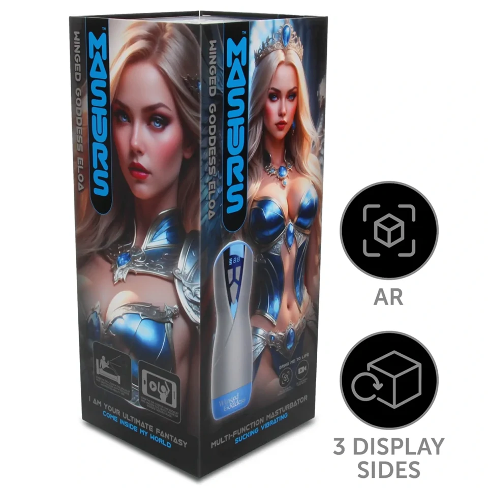 Masturs Eloa - szívó-rezgő AR maszturbátor (kék)
