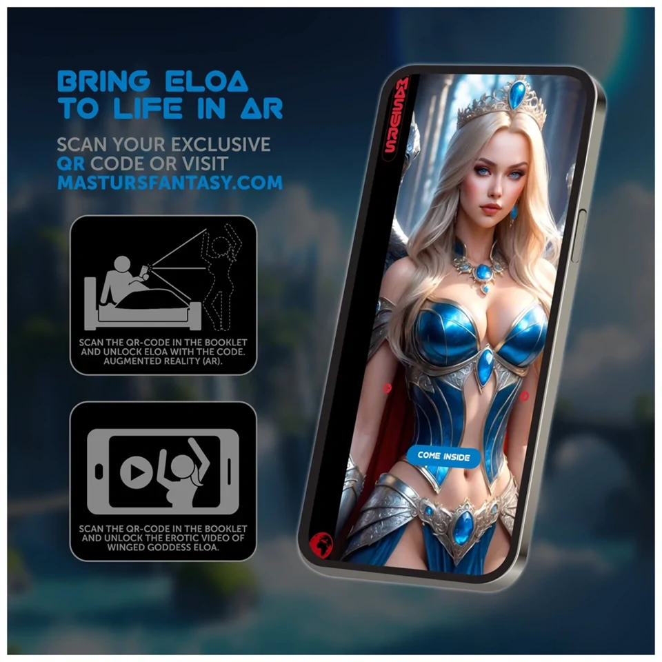 Masturs Eloa - szívó-rezgő AR maszturbátor (kék)