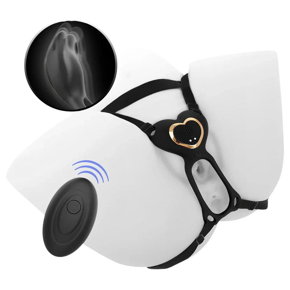 IBIZA - felcsatolható csiklóizgató vibrátor (fekete)