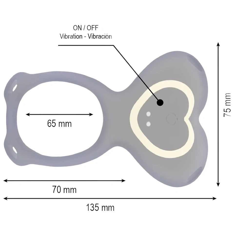 IBIZA - felcsatolható csiklóizgató vibrátor (fekete)