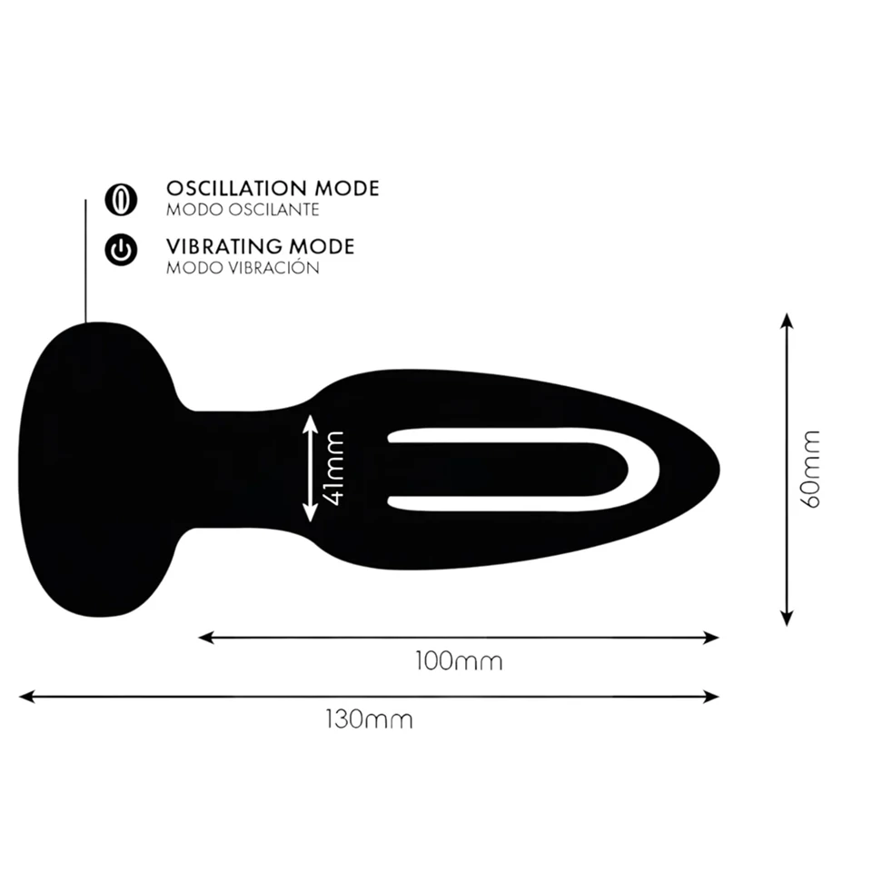 Addicted Toys - mozgó nyelves análvibrátor (fekete)