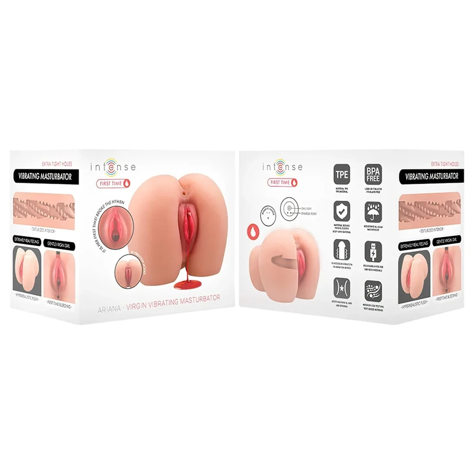 Intense First Time Ariana - élethű, vibrációs szűz maszturbátor (natúr)