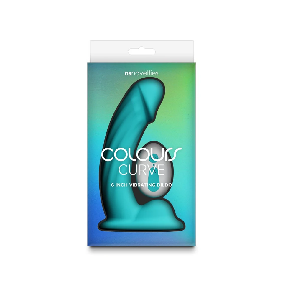 Colours - Curve - Vibrating - 6" Dildo - Teal