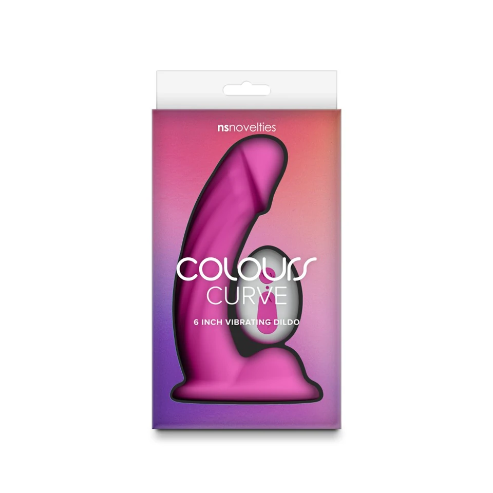 Colours - Curve - Vibrating - 6" Dildo - Pink