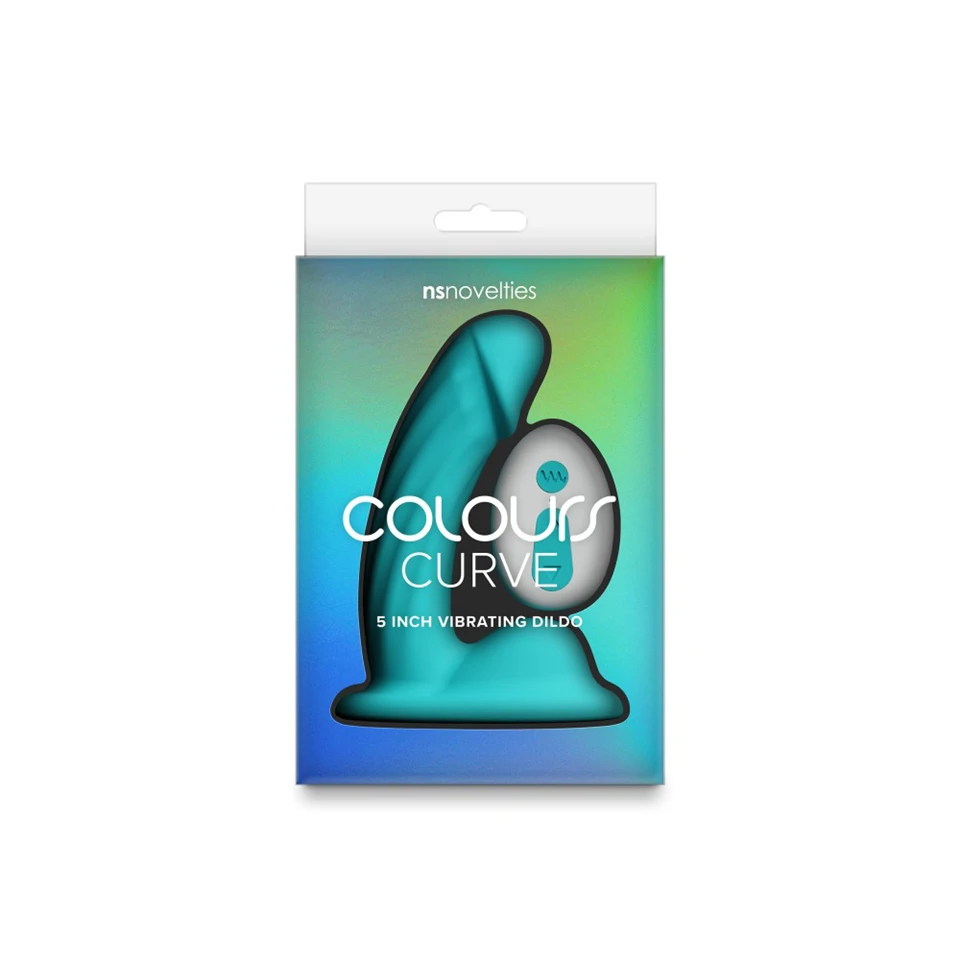 Colours - Curve - Vibrating - 5" Dildo - Teal