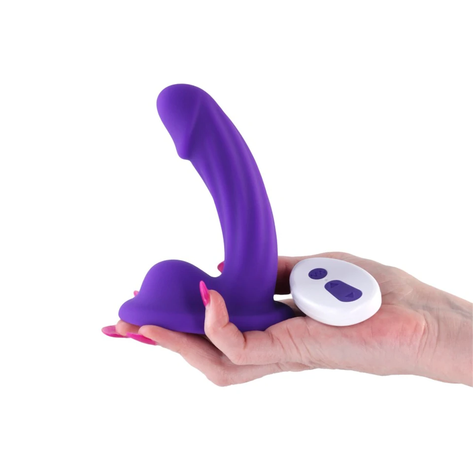 Colours - Curve - Vibrating - 5" Dildo - Purple