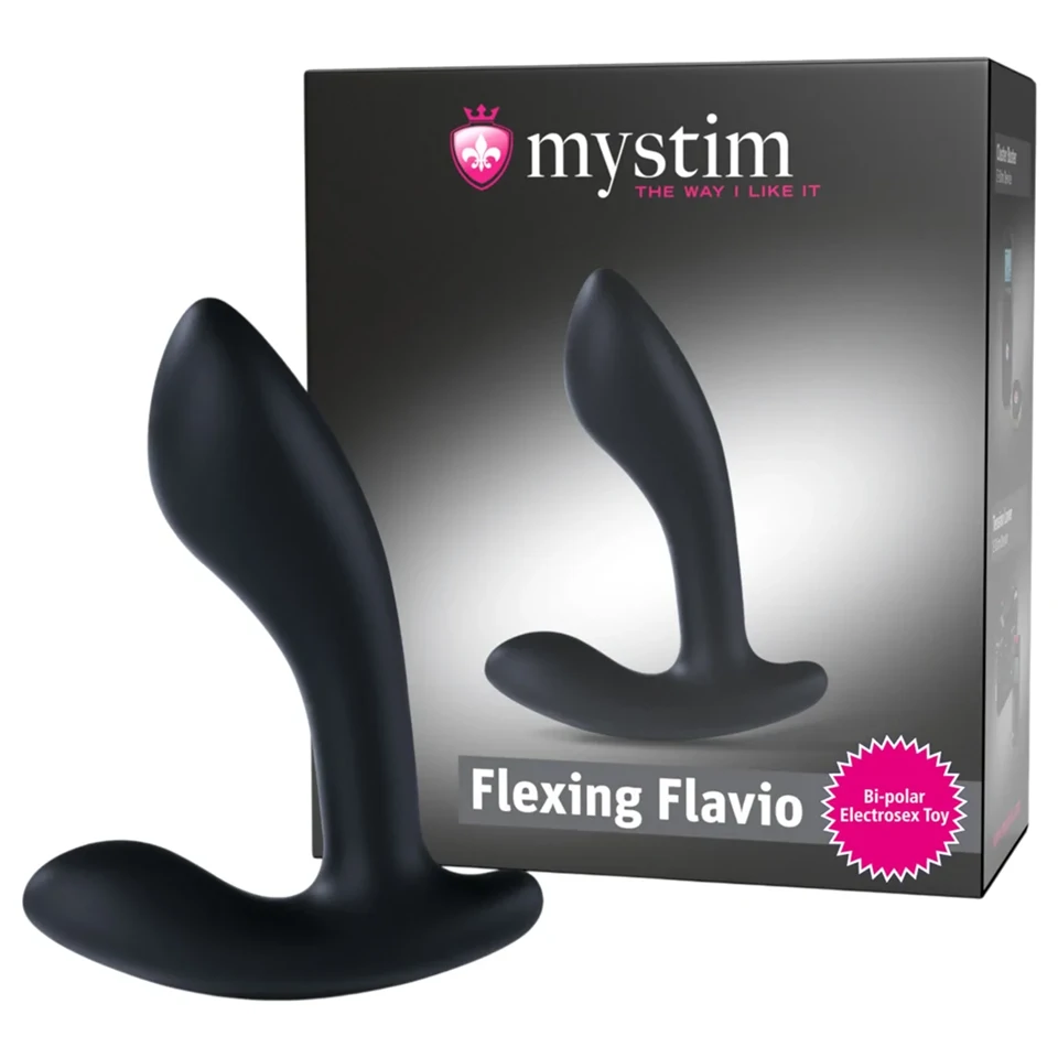 Mystim Flexing Flavio - elektro prosztata vibrátor (fekete)