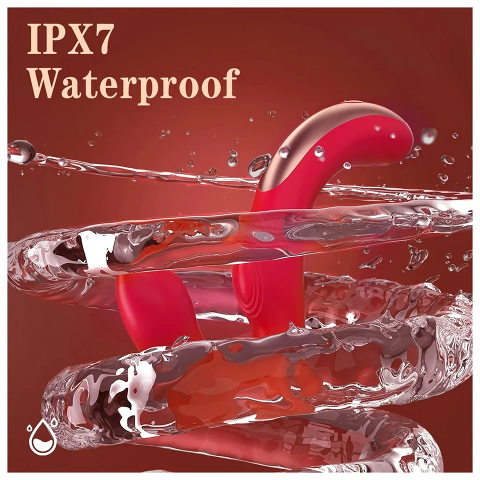 SEX HD Genie - G-pont és csiklóvibrátor (piros)