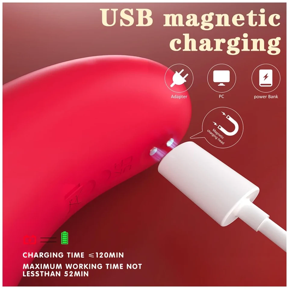 SEX HD Genie - G-pont és csiklóvibrátor (piros)