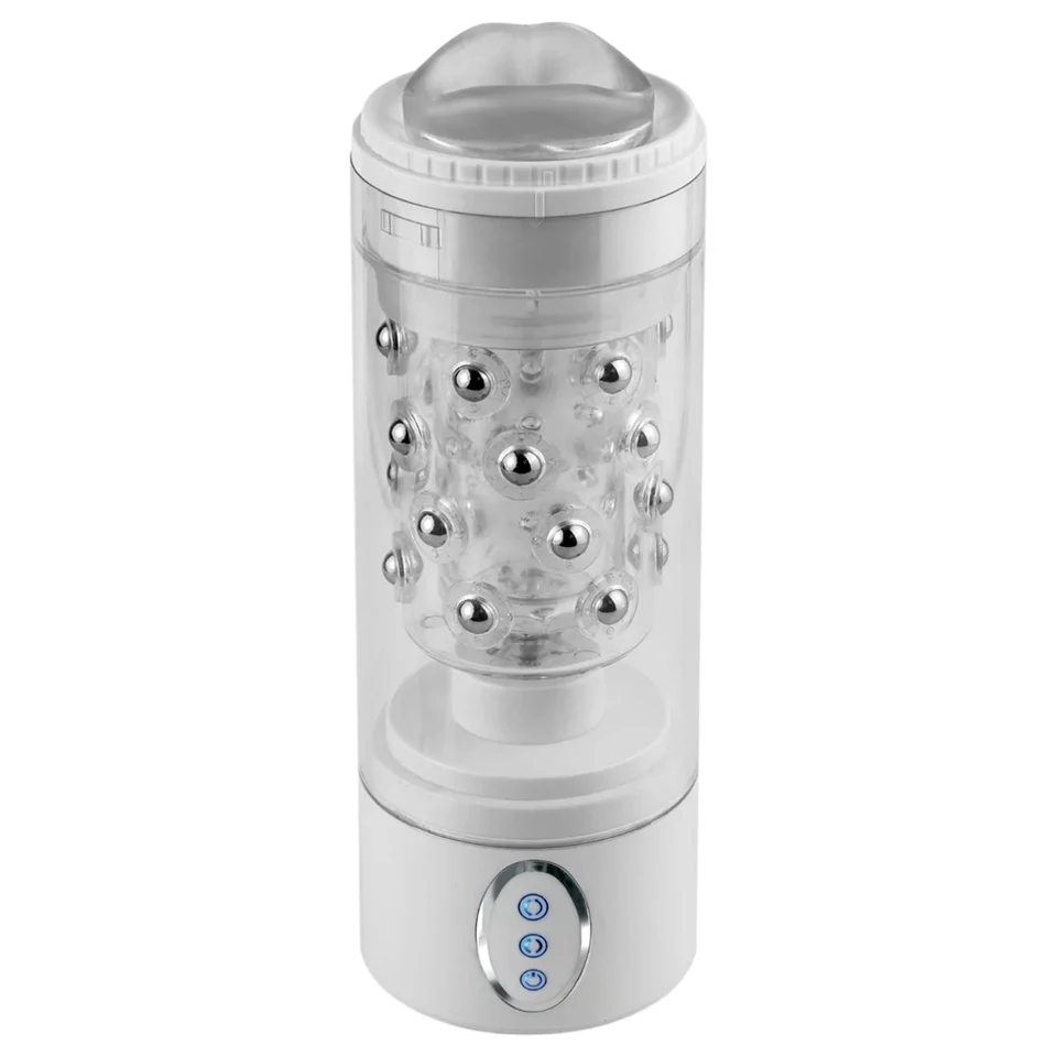 PDX Roto-Bator - vibrációs szájmaszturbátor (fehér)