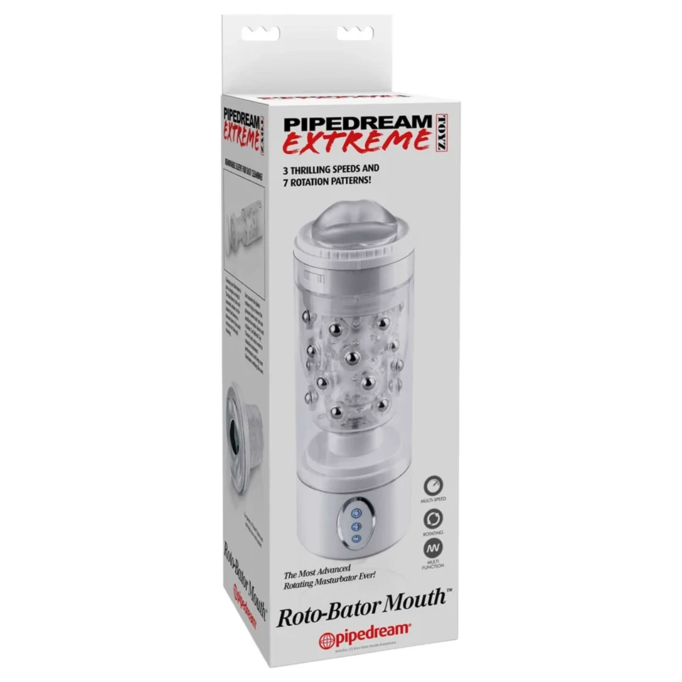 PDX Roto-Bator - vibrációs szájmaszturbátor (fehér)