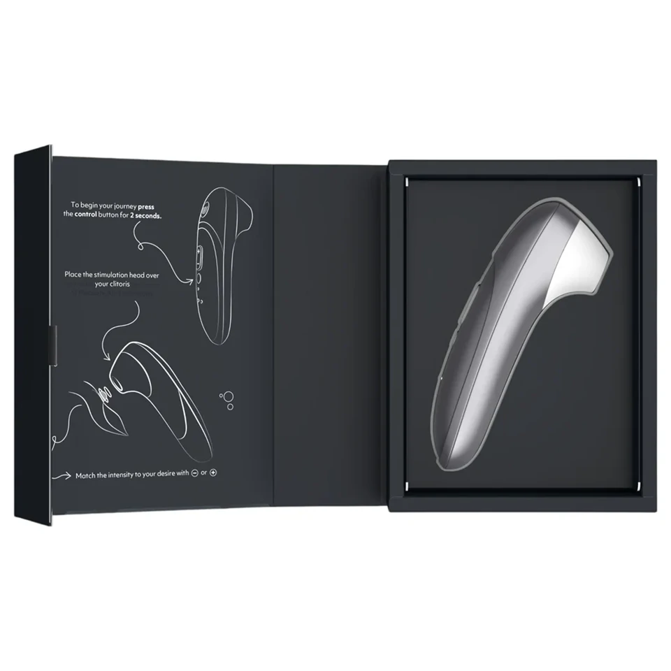 Womanizer Pro - léghullámos csiklóizgató (szürke)