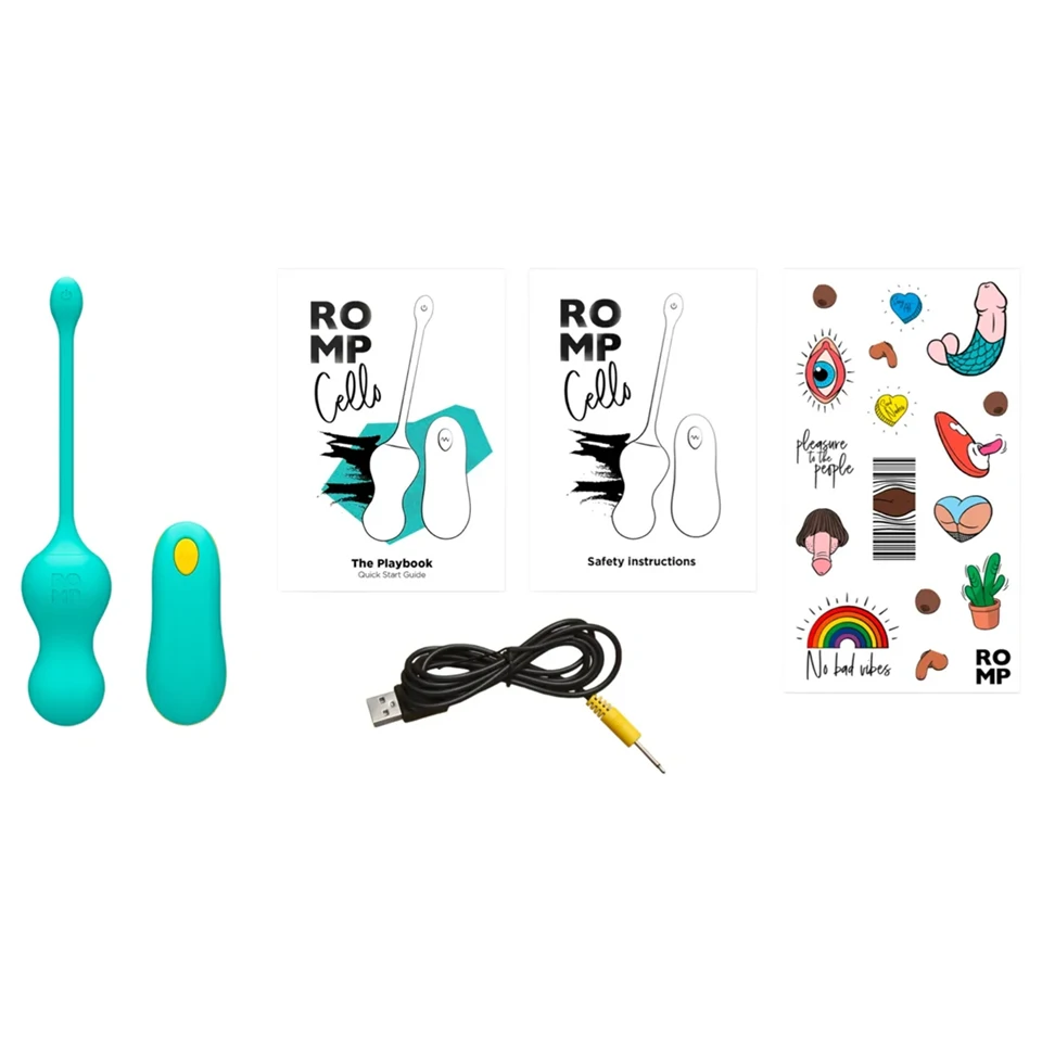 ROMP Cello - vibrációs gésagolyó távirányítóval (zöld)