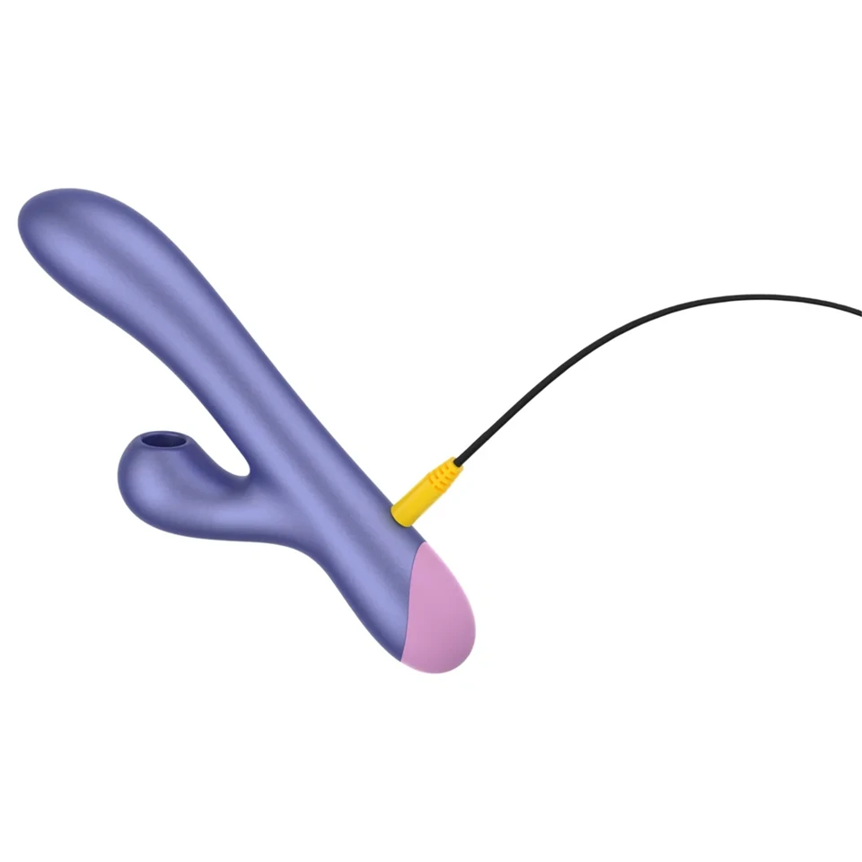 ROMP Pulse - G-pont vibrátor léghullámos csiklóizgatóval (lila)