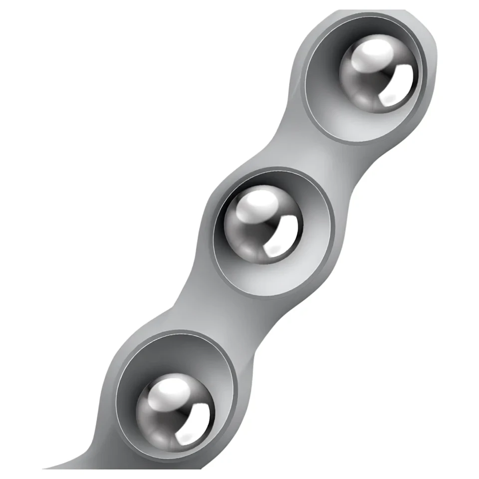 Satisfyer Triple Ball-R - gyöngyös dildó (szürke)