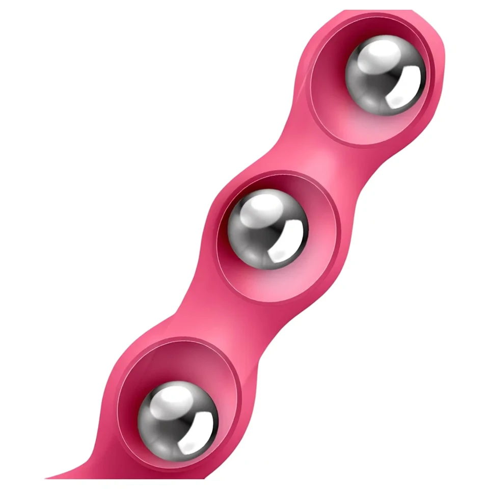 Satisfyer Triple Ball-R - gyöngyös análvibrátor (pink)