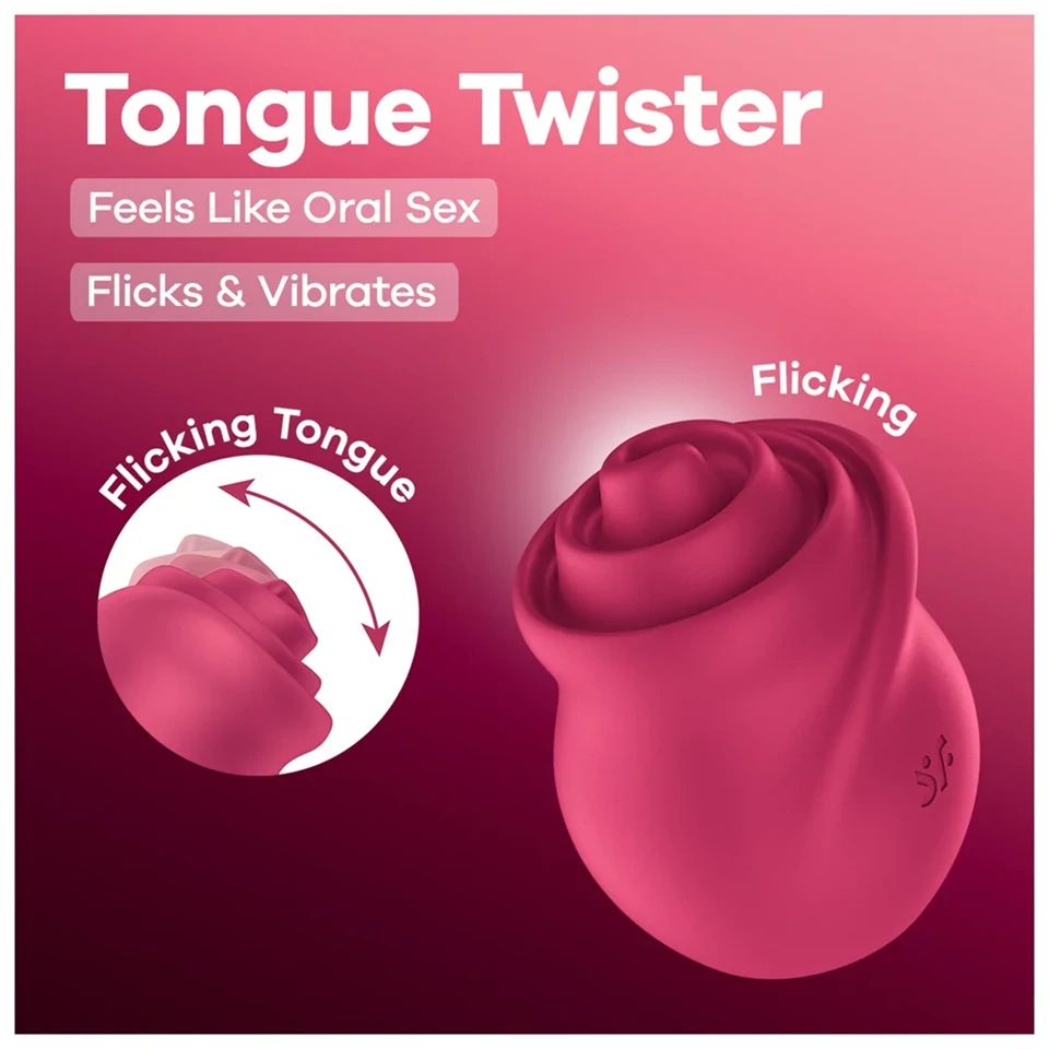 Satisfyer Tongue Twister - forgó nyelves csiklóvibrátor (pink)