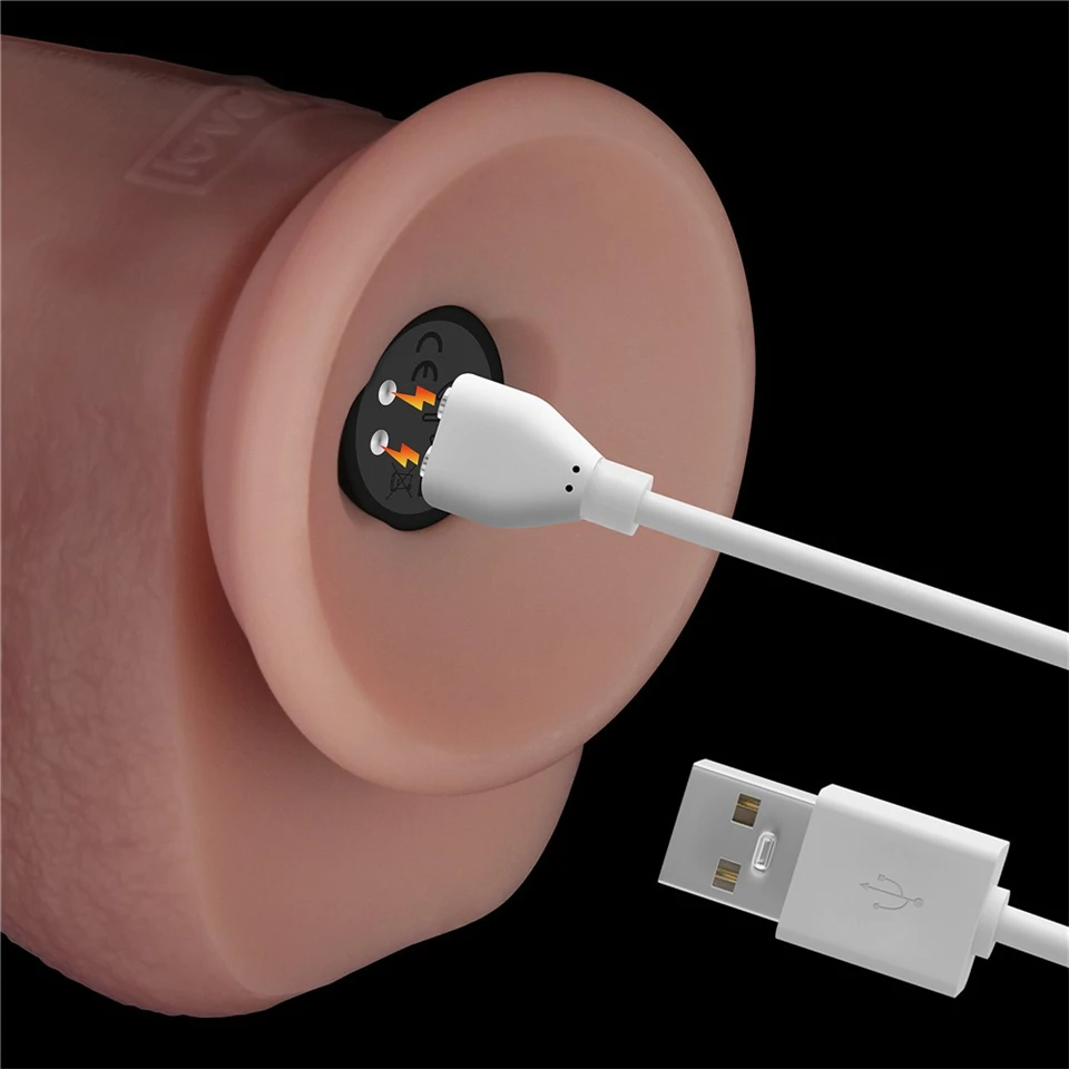 8" Vibrating Sliding Skin Pro II Silicone Dong