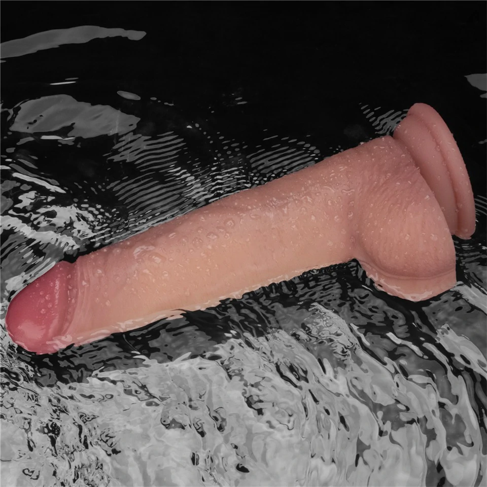 8.5" Vibrating Sliding Skin Pro II Silicone Dong
